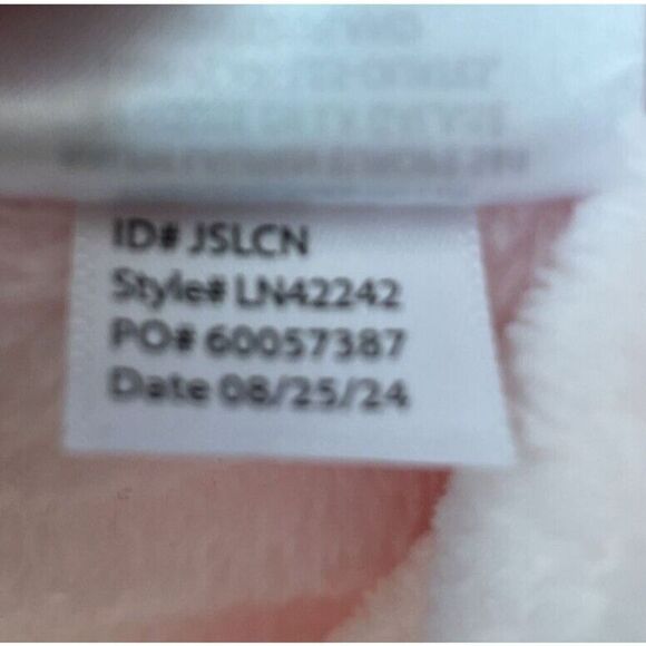 Lauren Ralph Lauren Pink Plush Shawl Collar Short Robe w. Pockets NWOT Large $74 - Picture 4 of 4